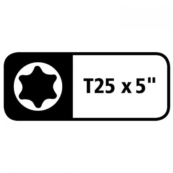 Great Neck T25 x 5 Inch Star Round Shank Screwdriver - 73225