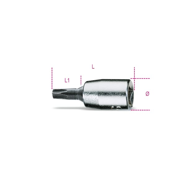 Beta 900TX 1/4 in Drive Socket Driver for Head Screws, T27 - 009000725