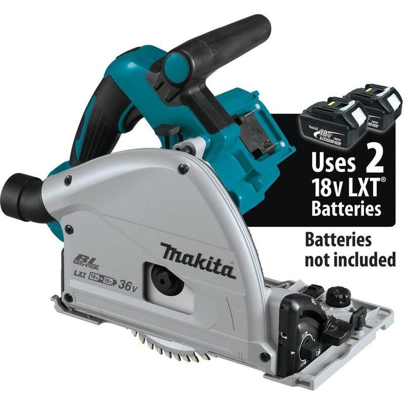 Sierra circular Makita 18V X2 LXT de iones de litio (36V) sin escobillas inalámbrica de 6-1/2 pulgadas (herramienta solamente) con hoja de carburo de tungsteno de 55 dientes - XPS01Z.