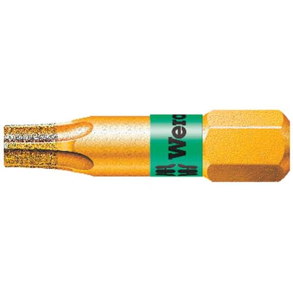 Wera Torsion Bit, SAE, 1/4", Hex, T25, 1", S2 Steel - 05066106001