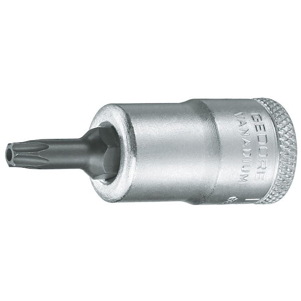 Gedore Screwdriver Bit Socket, 3/8", Torx T40, Finish: Chrome Plated, Gun-Metal - ITX 30 B T40