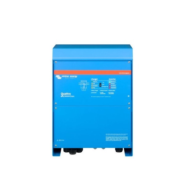 Victron Energy Power Inverter, Pure Sine Wave, 20,000 W Peak, 10,000 W Continuous, 2 Outlets - QUA483100100