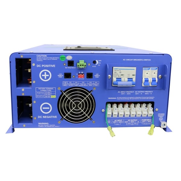 Aims Power Power Inverter and Battery Charger, Pure Sine Wave, 30,000 W Peak, 10,000 W Continuous - PICOGLF10KW48V240VS