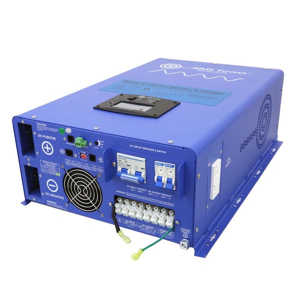 Aims Power Power Inverter and Battery Charger, Pure Sine Wave, 30,000 W Peak, 10,000 W Continuous - PICOGLF10KW48V240VS