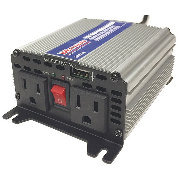 Westward Power Inverter, Modified Sine Wave, 400 W Peak, 200 W Continuous, 2 Outlets - 54DC42
