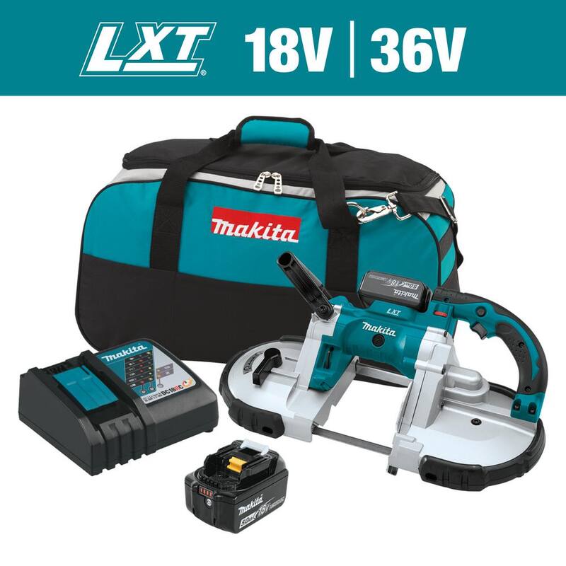 Sierra de banda portátil inalámbrica de iones de litio Makita 18V LXT 5.0Ah - XBP02TX