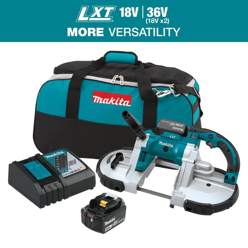Sierra de banda portátil inalámbrica de iones de litio Makita 18V LXT 5.0Ah - XBP02TX