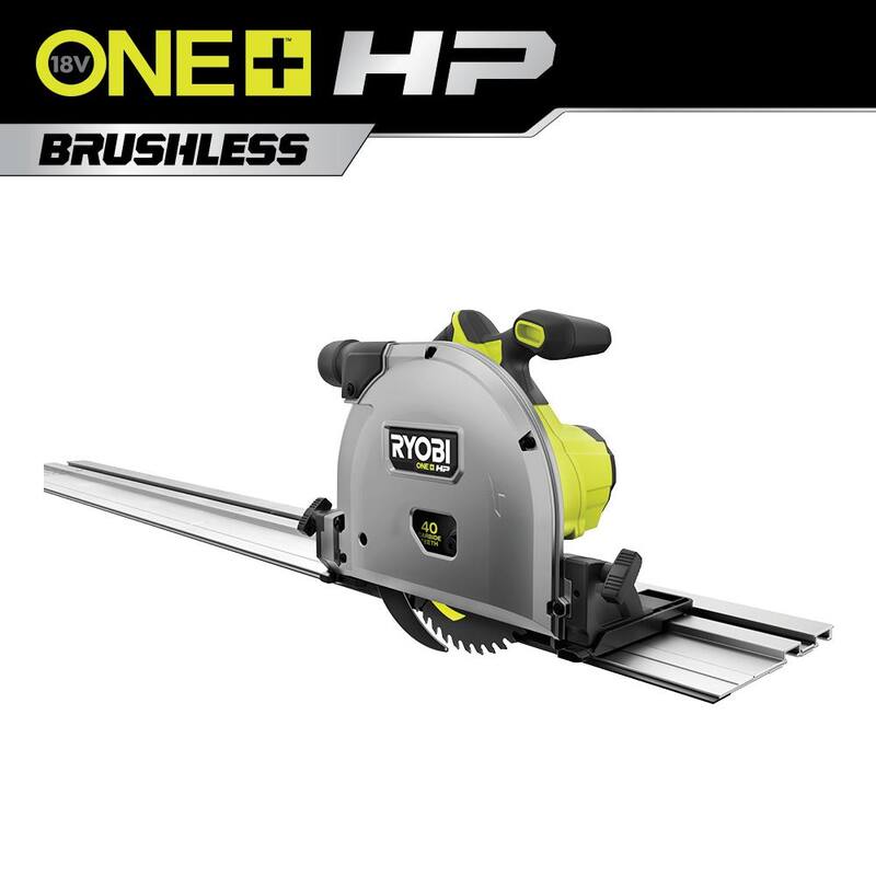 Sierra circular de riel inalámbrica sin cepillo de 18V RYOBI ONE+ HP 6-1/2 pulgadas (solo herramienta) - PTS01B