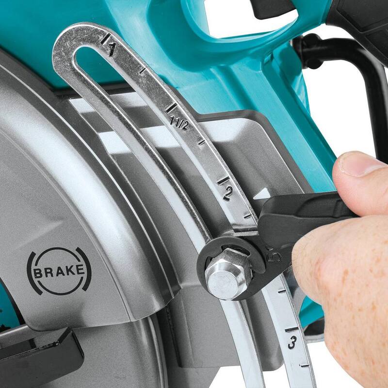 Sierra circular inalámbrica sin escobillas Makita 40V Max XGT con mango trasero y capacidad AWS de 10-1/4 pulgadas (herramienta solamente) - GSR02Z.