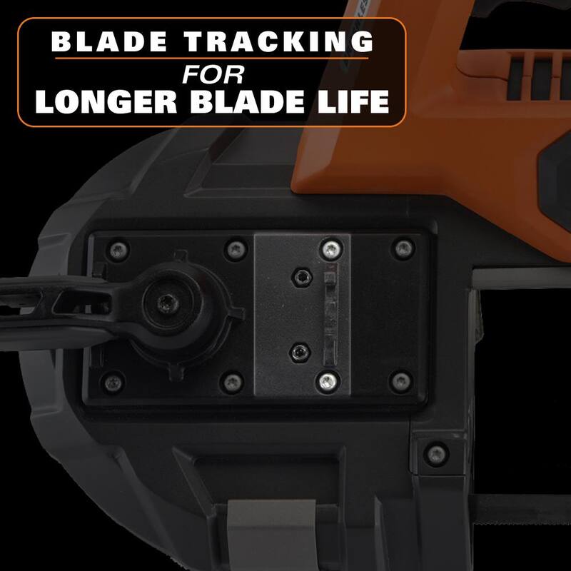 Sierra de banda inalámbrica sin escobillas y compacta de una mano RIDGID 18V (Herramienta solamente) - R87040B