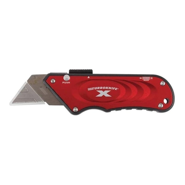 Olympia Tools Utility Knife, 1.18 in L Blade, 4.06 in W Blade, Straight Handle, Red Handle - 33-132
