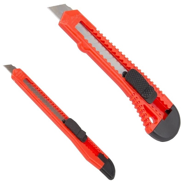 Vulcan Utility Knife, 2-Piece, Steel Blade, Red/Black Handle - 33-025