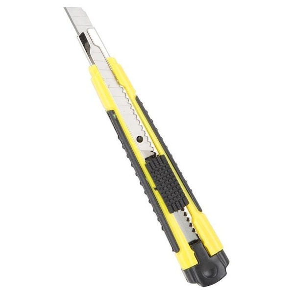 Vulcan Utility Knife, 4 in L Blade, 9 mm W Blade, Alloy Steel Blade, Soft-Grip Handle - JL-VT45534