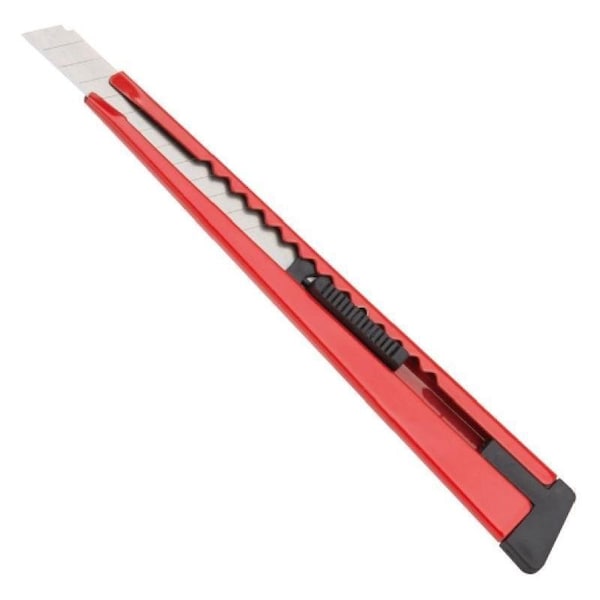 Vulcan Utility Knife, 3-1/4 in L Blade, 9 mm W Blade, High Carbon Steel Blade, Red Handle - JLWM82764