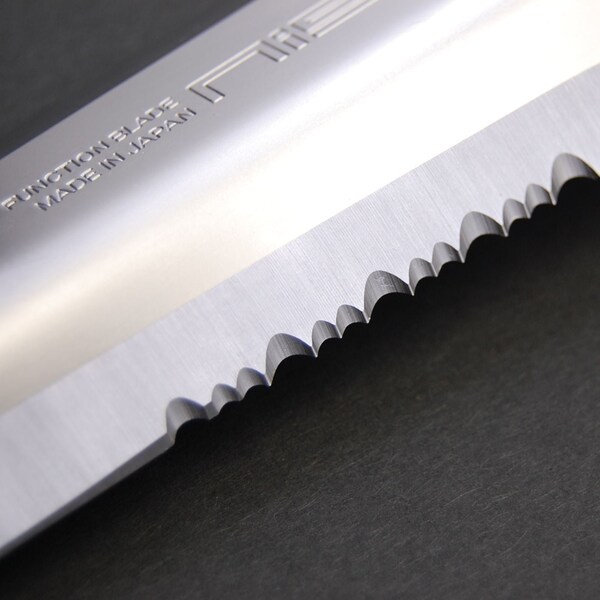 Nisaku Knife, Steel, Half Serrated, 7.5" Blade - NJP830
