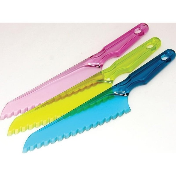 Chef Craft Lettuce Knife, Plastic Blade, Plastic Handle, Assorted Handle - 21697