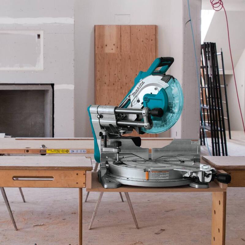Sierra ingletadora deslizante compuesta de doble bisel con láser sin escobillas de 36V y 10 pulgadas, solo herramienta - XSL06Z de Makita 18V X2 LXT de ion de litio