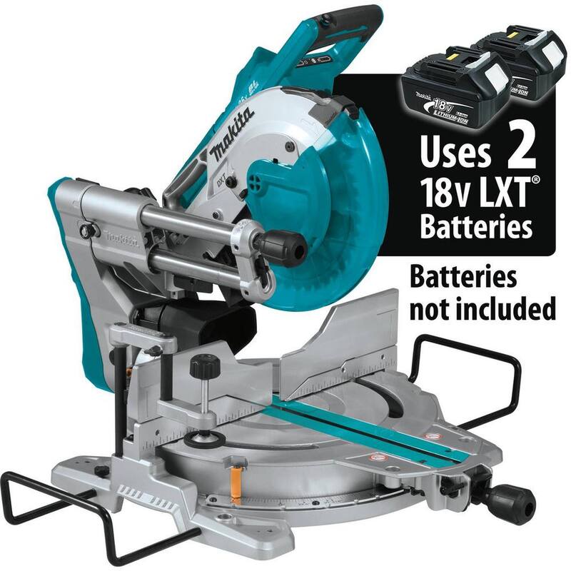 Sierra ingletadora deslizante compuesta de doble bisel con láser sin escobillas de 36V y 10 pulgadas, solo herramienta - XSL06Z de Makita 18V X2 LXT de ion de litio