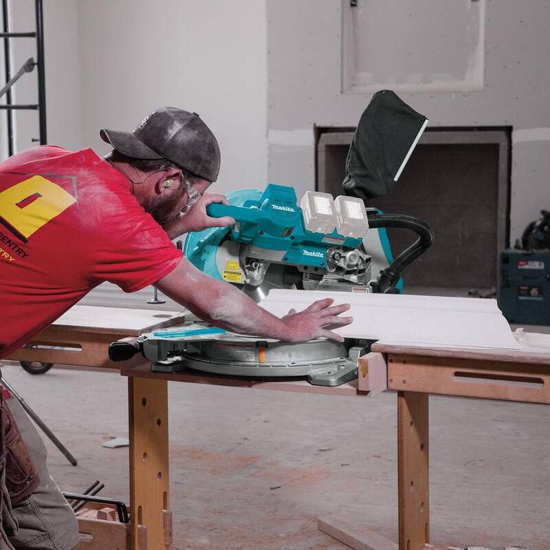 Sierra ingletadora deslizante compuesta de doble bisel con láser sin escobillas de 36V y 10 pulgadas, solo herramienta - XSL06Z de Makita 18V X2 LXT de ion de litio