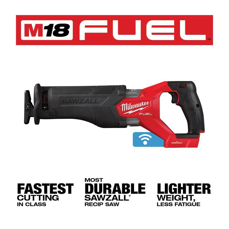 Milwaukee M18 FUEL ONE-KEY Sierra de sable inalámbrica reciprocante de 18V de iones de litio sin escobillas (Herramienta solamente) - 2822-20
