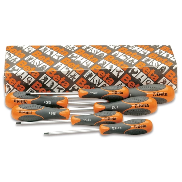 Beta 1293ES Set of 7 Hexagon Drivers with Ergonomic Handles, Metric 2-8mm - 012930057