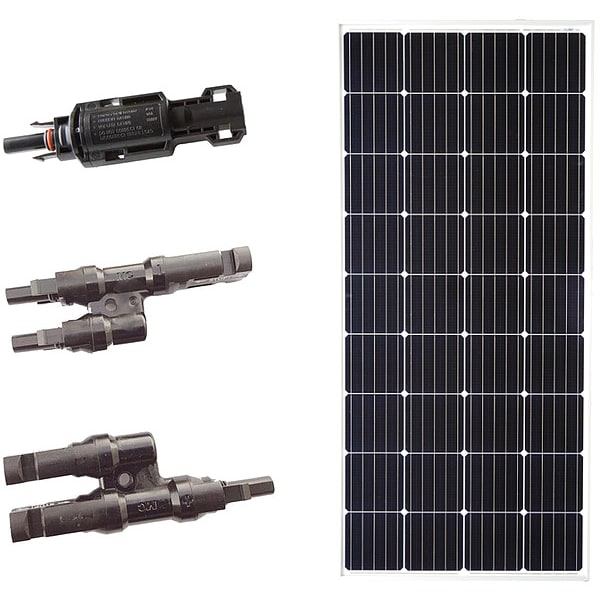 Grape Solar Monocrystalline Solar Panel Expansion Kit, 200 W, 20.3V DC, 9.85 A, 36 Cells, 4mm PV - GS-200-EXP