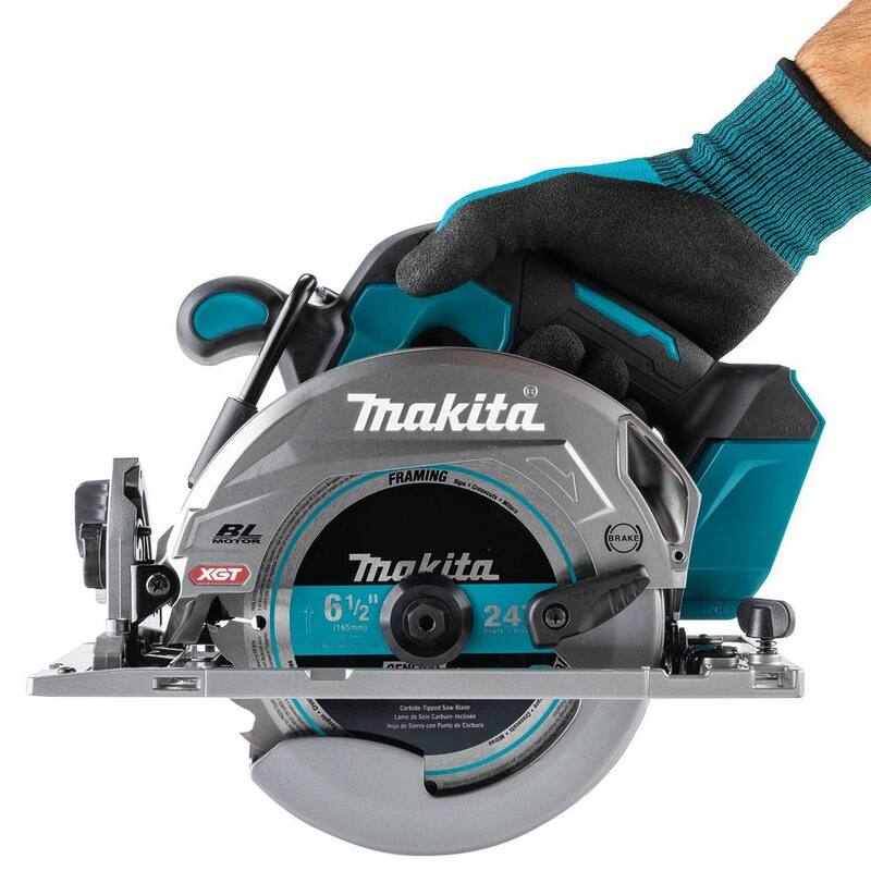 Sierra circular inalámbrica sin escobillas Makita 40V max XGT de 6-1/2 pulgadas, compatible con AWS, herramienta solamente - GSH05Z