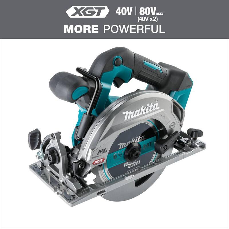Sierra circular inalámbrica sin escobillas Makita 40V max XGT de 6-1/2 pulgadas, compatible con AWS, herramienta solamente - GSH05Z