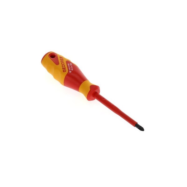 Gedore Insulated Screwdriver, Pozi 2"x8-1/3" Pozidriv(R) #2 - VDE 2160 PZ 2