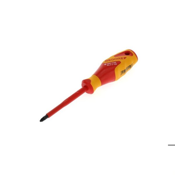 Gedore Insulated Screwdriver, Pozi 2"x8-1/3" Pozidriv(R) #2 - VDE 2160 PZ 2