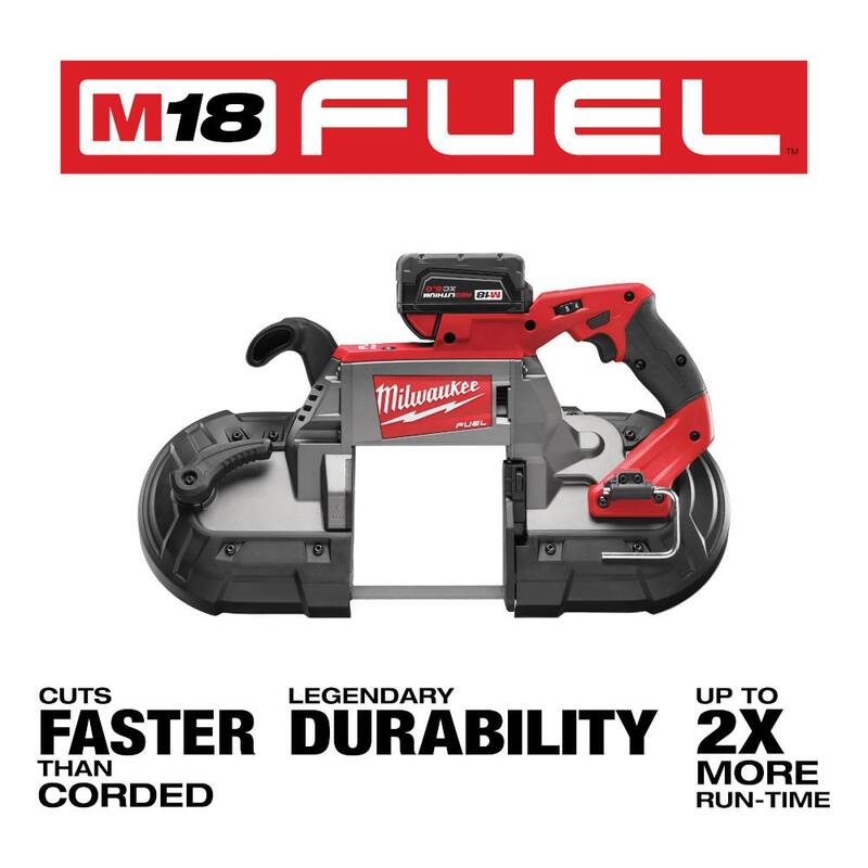 Milwaukee M18 FUEL 18-Volt Lithium-Ion Brushless Cordless Deep Cut Band Saw con Batería de 6.0 Ah - 2729-20-48-11-1865