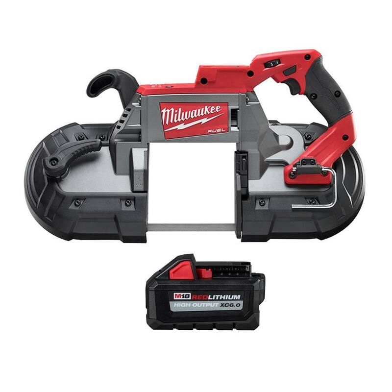 Milwaukee M18 FUEL 18-Volt Lithium-Ion Brushless Cordless Deep Cut Band Saw con Batería de 6.0 Ah - 2729-20-48-11-1865