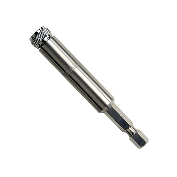 Hanson Magnetic Insert Bit Holder, for 1/4" Hex Bits, with C-Ring, 1/4" Hex Shank with Groove, 6" Long - 93730