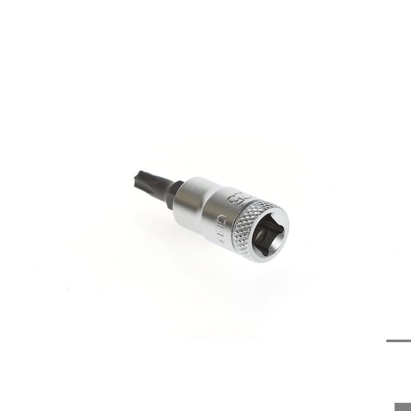 Gedore Screwdriver Bit Socket, 1/4", Torx T25, Finish: Chrome Plated, Gun-Metal - ITX 20 T25