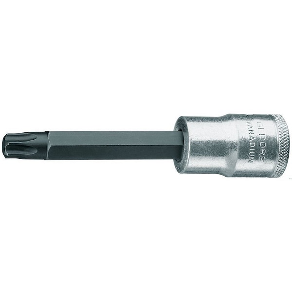 Gedore Screwdriver Bit Sock 1/2", Long Torx T40 - ITX 19 L T40-100