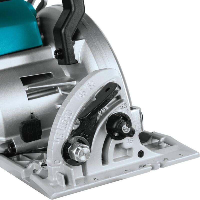 Sierra circular inalámbrica sin escobillas de 36V Makita 18V X2 LXT de 7-1/4 pulgadas con mango trasero, con batería de bonificación de 5.0Ah (paquete de 2) - XSR01PTBL1850B2.