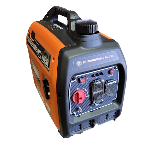 Bn Products Usa Portable and Inverter Generator, Gasoline, 2,800 W Rated, 3,000 W Surge, Electric Start, 120V AC - BNG2800iE