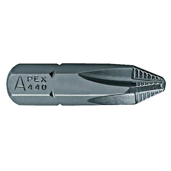 Apex Tool Group Torsion Bit, SAE, 1/4", Hex, #2, 1", PK5 - 440-2-ACR2X-5PK
