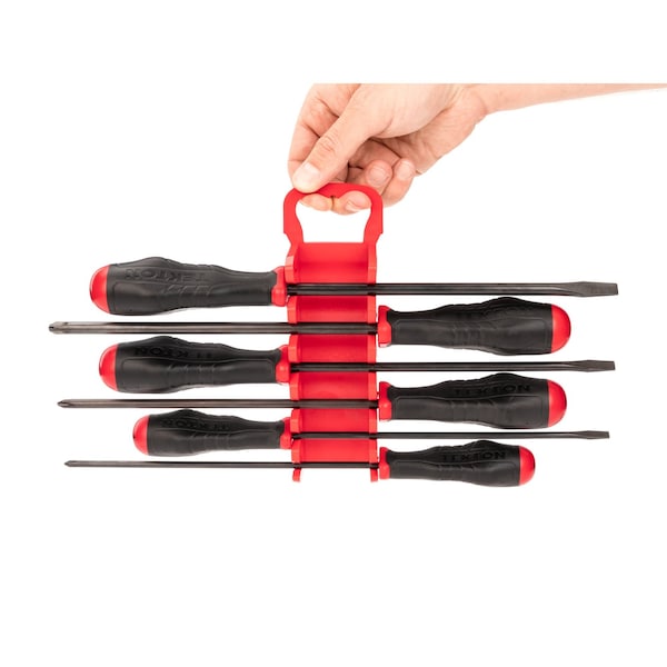 Tekton High-Torque Black Oxide Blade Screwdriver Set, 6-Piece (#1-#3, 3/16-5/16 in.) with Holder - DRV41503