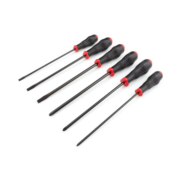 Tekton High-Torque Black Oxide Blade Screwdriver Set, 6-Piece (#1-#3, 3/16-5/16 in.) with Holder - DRV41503