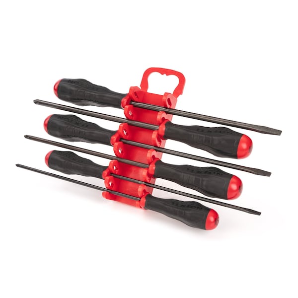 Tekton High-Torque Black Oxide Blade Screwdriver Set, 6-Piece (#1-#3, 3/16-5/16 in.) with Holder - DRV41503