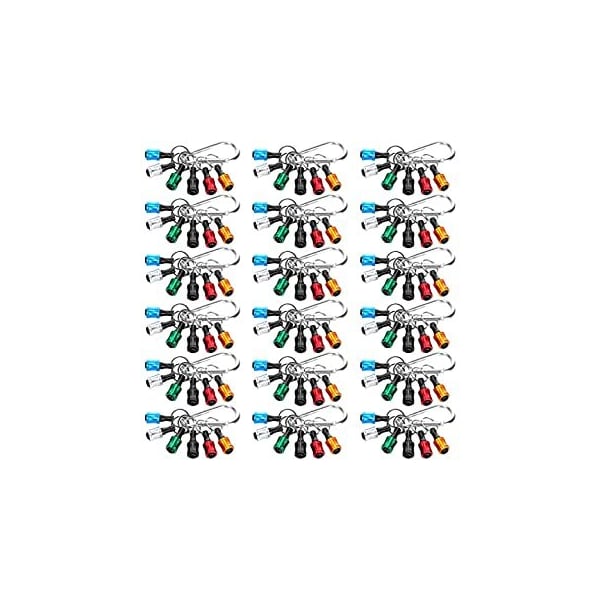 Florida Tools Bit Holder Caddy 6 Piece 1/4 inch Hex Shank Bit Holder Aluminum w/ Locking Carabiner, 18PK - FT-BITCADDY-18