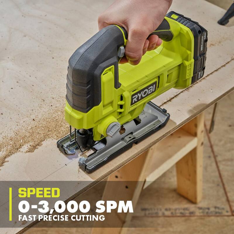 RYOBI ONE+ Kit de sierra de calar inalámbrica de 18V con batería de 1.5 Ah y cargador - PCL525K1