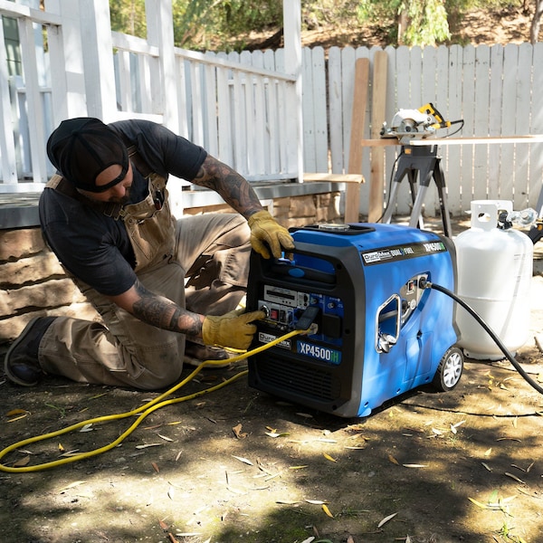 Duromax Portable and Inverter Generator, Gasoline/Liquid Propane, 3,600 W/3,420 W Rated, 120V AC, 30/28.5 A - XP4500iH