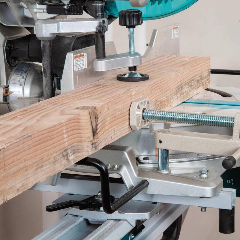 Sierra ingletadora compuesta deslizante de bisel doble sin escobillas LXT de 10 pulgadas 18V X2 (36V) de Makita con kit de batería de 5.0Ah y soporte plegable para sierra ingletadora - XSL06PT-WST06.