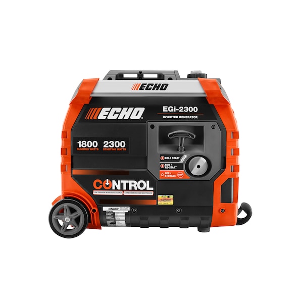 Echo Portable and Inverter Generator, 1,800 W Rated, 2,300 W Surge, 15 A - EGI-2300