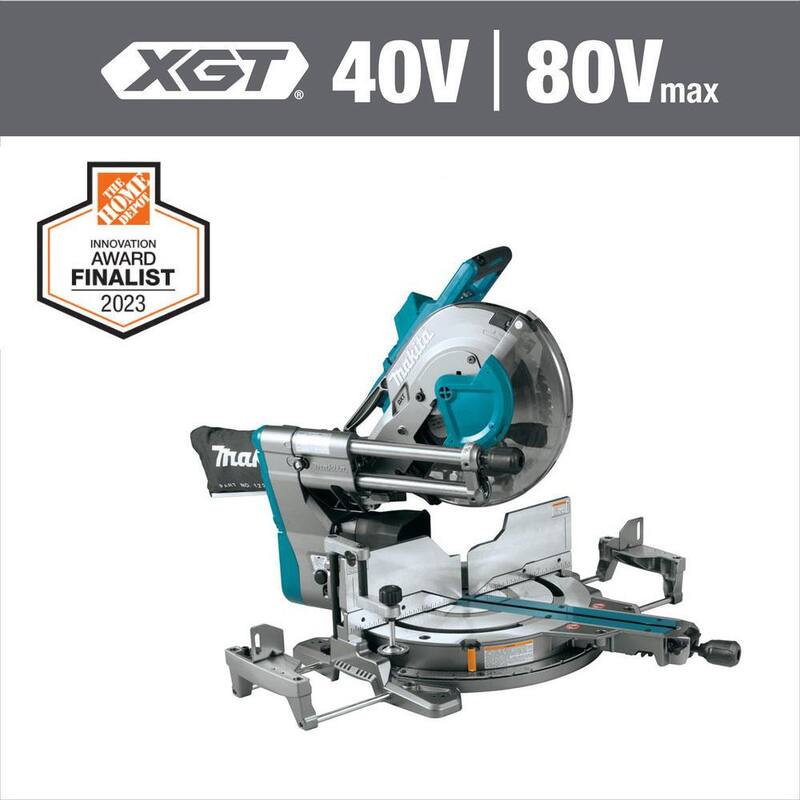 Sierra ingleteadora compuesta deslizante de bisel doble inalámbrica sin escobillas Makita 40V máx XGT de 12 pulgadas, capaz de AWS (Herramienta solamente) - GSL04Z.