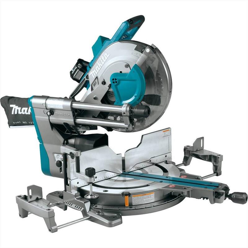 Sierra ingleteadora compuesta deslizante de bisel doble inalámbrica sin escobillas Makita 40V máx XGT de 12 pulgadas, capaz de AWS (Herramienta solamente) - GSL04Z.