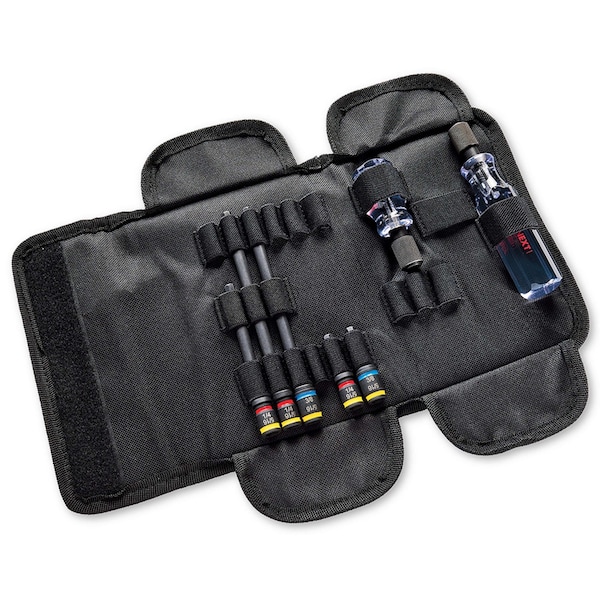 Malco Hex Drivers with 14  516 in and 516  38 in sizes plus two handles Set of 7 - CRHEXKIT2