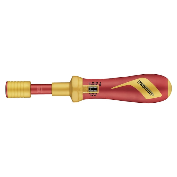 Teng Tools 1/4 Inch Drive 1000 Volt Insulated Torque Screwdriver 1-5Nm - 1492TVSD